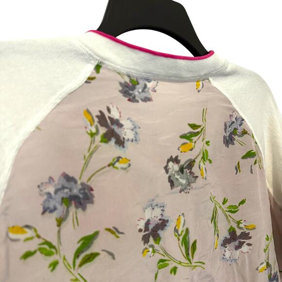 Mauro Grifoni Zipper Cardigan Sweater Silk Floral Medium - Picture 6 of 9